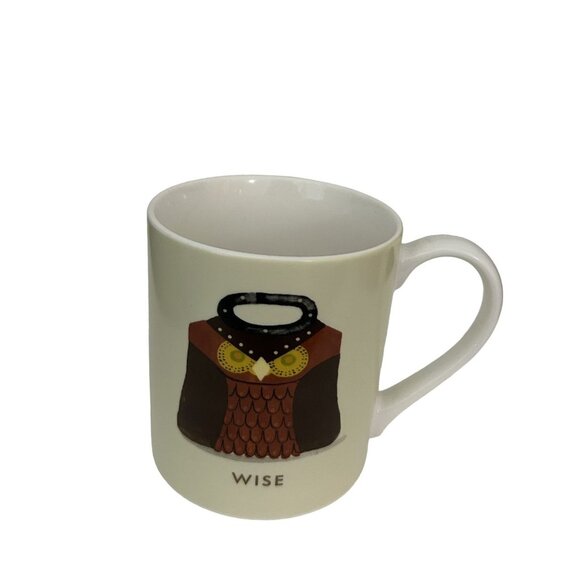 Kate Spade New York Set Of Two Mugs "Things We Love" 10oz Wise Owl & Globetrotte - Picture 3 of 6